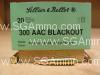 20 Round Box - 300 AAC Blackout 147 Grain FMJ Ammo by Sellier Bellot - SB300BLKB